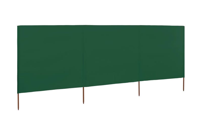 3-Panels Læsejl Stof 400 X 120 Cm Grøn - Grøn - Havemøbler - Solafskærmning - Afskærmning & vindsejl