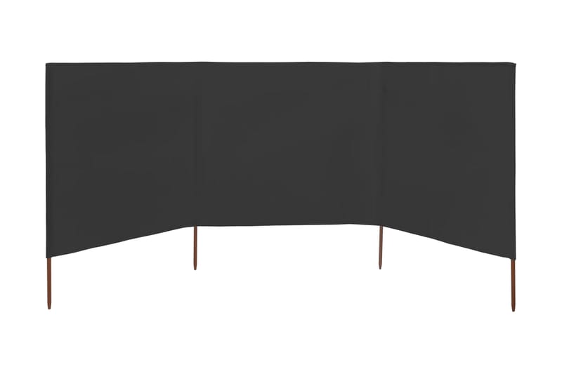 3-Panels Læsejl Stof 400 X 120 Cm Antracitgrå - Havemøbler - Solafskærmning - Afskærmning & vindsejl