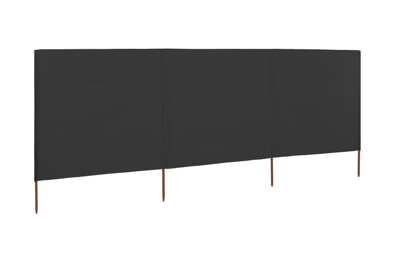 3-Panels Læsejl Stof 400 X 120 Cm Antracitgrå - Havemøbler - Solafskærmning - Afskærmning & vindsejl