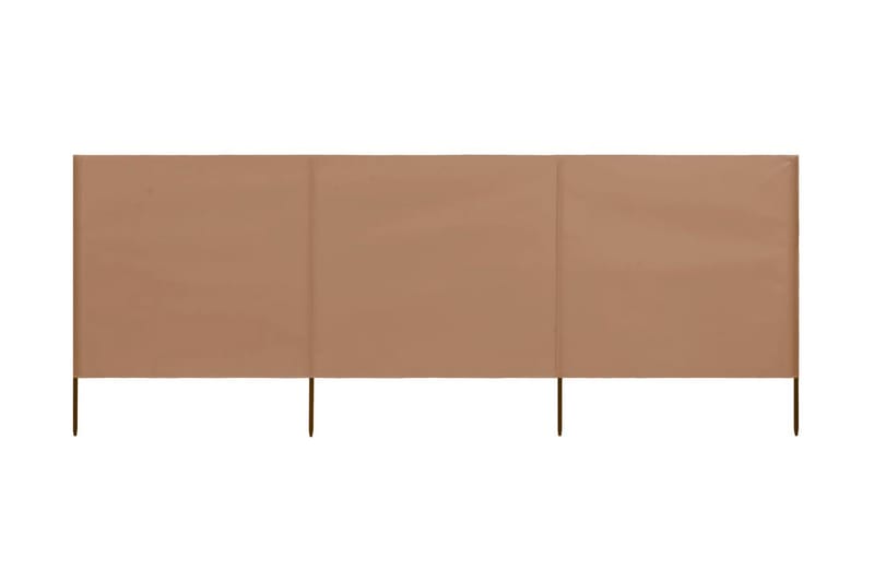 3-Panels Læsejl 400x160 cm Stof Gråbrun - Brun - Havemøbler - Solafskærmning - Afskærmning & vindsejl