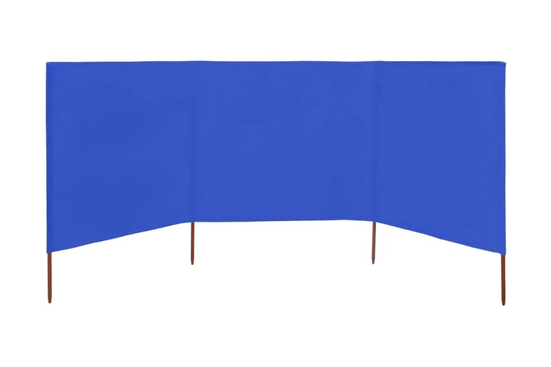 3-Panels Læsejl 400x120 cm Stof Azurblå - Blå - Sikkerhed & læhegn altan - Afskærmning & vindsejl - Skærm