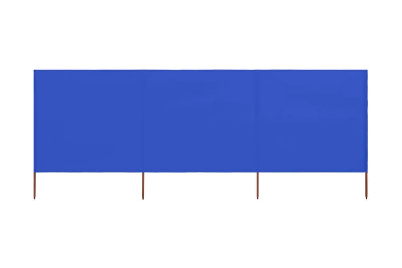 3-Panels Læsejl 400x120 cm Stof Azurblå - Blå - Sikkerhed & læhegn altan - Afskærmning & vindsejl - Skærm