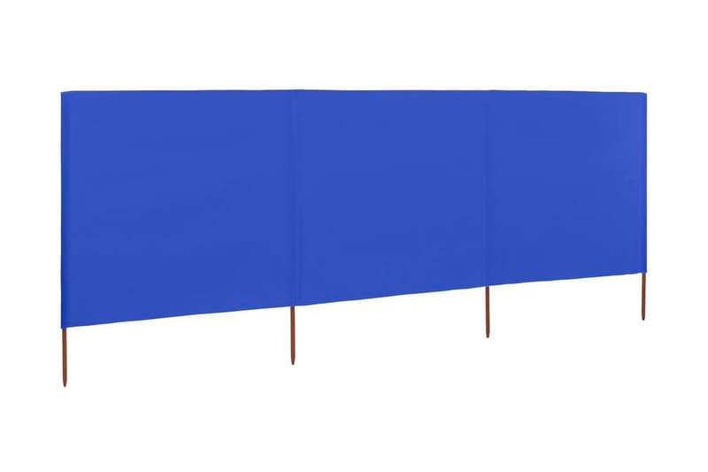 3-Panels Læsejl 400x160 cm Stof Azurblå - Blå - Havemøbler - Solafskærmning - Afskærmning & vindsejl