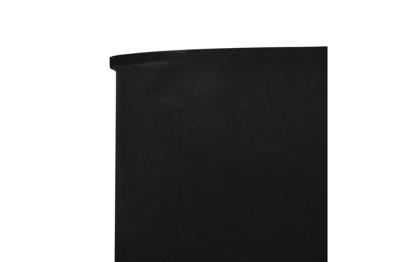 3-Panels Læsejl 400x160 cm Stof Sort - Sort - Havemøbler - Solafskærmning - Afskærmning & vindsejl