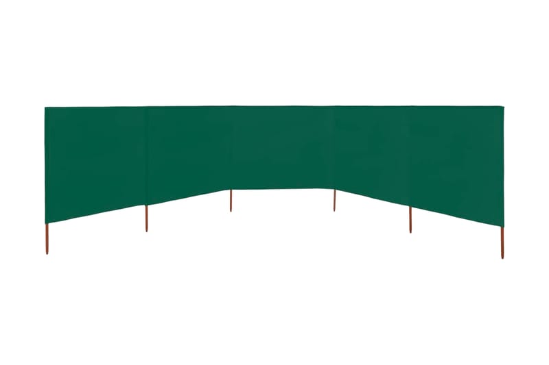 5-Panels Læsejl 600x80 cm Stof Grøn - Grøn - Sikkerhed & læhegn altan - Afskærmning & vindsejl - Skærm