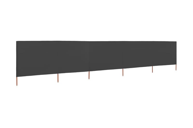 5-Panels Læsejl 600x160 cm Stof Antracitgrå - Grå - Sikkerhed & læhegn altan - Afskærmning & vindsejl - Skærm