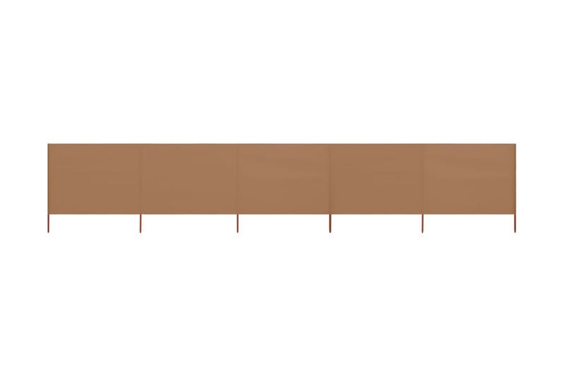5-Panels Læsejl 600x160 cm Stof Gråbrun - Brun - Havemøbler - Solafskærmning - Afskærmning & vindsejl