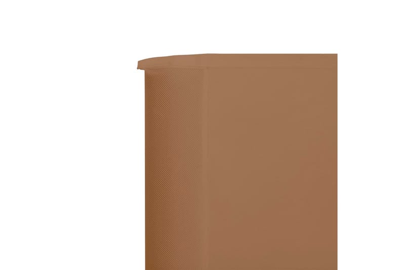 5-Panels Læsejl 600x120 cm Stof Gråbrun - Brun - Sikkerhed & læhegn altan - Afskærmning & vindsejl - Skærm