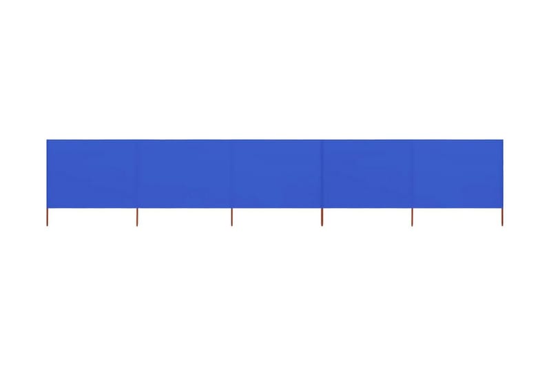 5-Panels Læsejl 600x80 cm Stof Azurblå - Blå - Havemøbler - Solafskærmning - Afskærmning & vindsejl