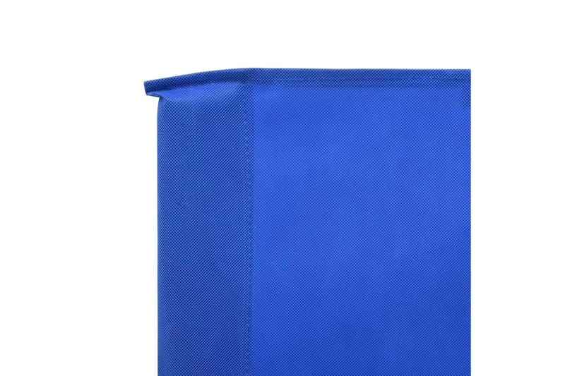 5-Panels Læsejl 600x80 cm Stof Azurblå - Blå - Havemøbler - Solafskærmning - Afskærmning & vindsejl