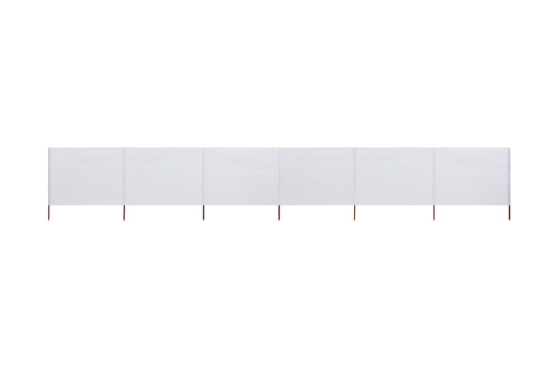 6-Panels Læsejl Stof 800 X 80 Cm Hvid - Hvid - Havemøbler - Solafskærmning - Afskærmning & vindsejl