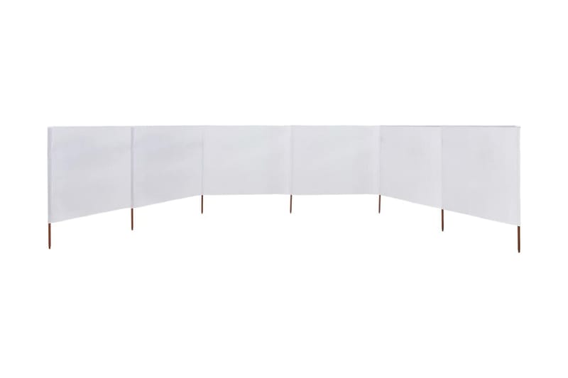 6-Panels Læsejl Stof 800 X 80 Cm Hvid - Hvid - Havemøbler - Solafskærmning - Afskærmning & vindsejl