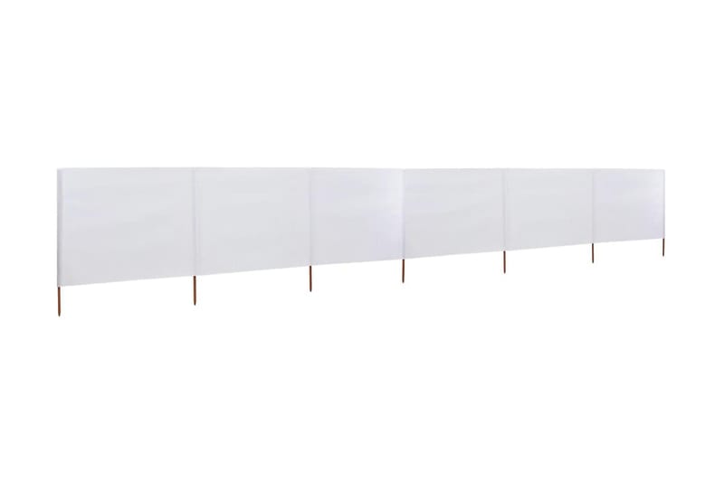 6-Panels Læsejl Stof 800 X 80 Cm Hvid - Hvid - Skærm - Sikkerhed & læhegn altan - Afskærmning & vindsejl