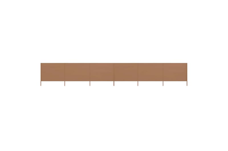 6-Panels Læsejl 800x120 cm Stof Gråbrun - Brun - Sikkerhed & læhegn altan - Afskærmning & vindsejl - Skærm