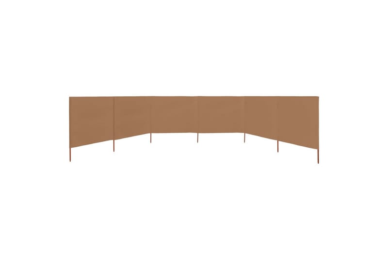 6-Panels Læsejl 800x120 cm Stof Gråbrun - Brun - Havemøbler - Solafskærmning - Afskærmning & vindsejl