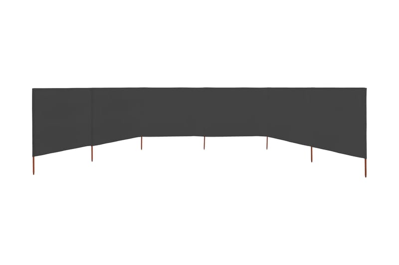 6-Panels Læsejl 800x120 cm Stof Antracitgrå - Grå - Havemøbler - Solafskærmning - Afskærmning & vindsejl