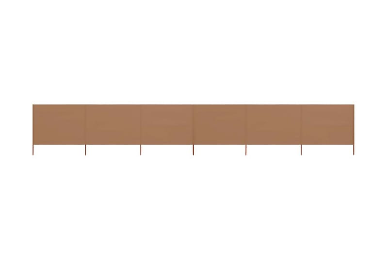 6-Panels Læsejl 800x160 cm Stof Gråbrun - Brun - Havemøbler - Solafskærmning - Afskærmning & vindsejl