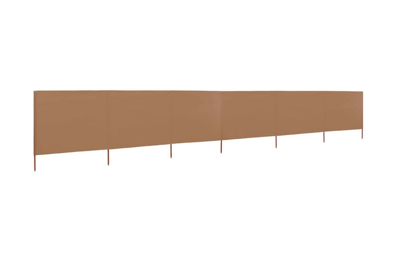 6-Panels Læsejl 800x160 cm Stof Gråbrun - Brun - Havemøbler - Solafskærmning - Afskærmning & vindsejl