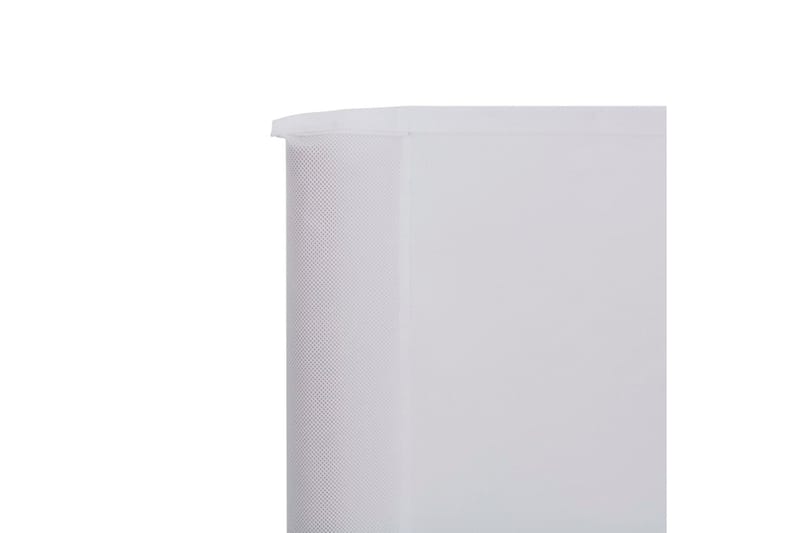 6-Panels Læsejl 800x120 cm Stof Sandhvid - Hvid - Sikkerhed & læhegn altan - Afskærmning & vindsejl - Skærm