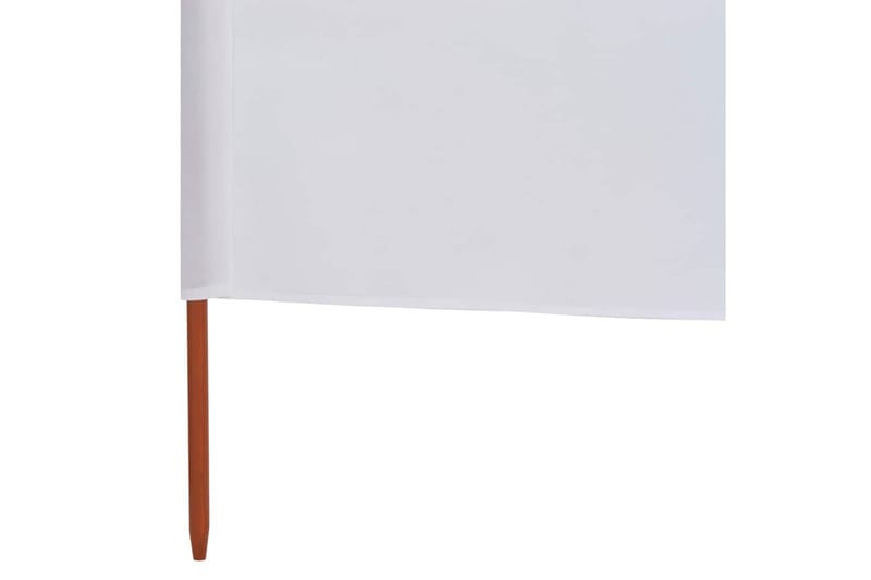 6-Panels Læsejl 800x120 cm Stof Sandhvid - Hvid - Sikkerhed & læhegn altan - Afskærmning & vindsejl - Skærm