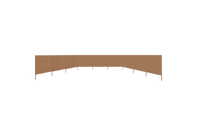 9-Panels Læsejl 1200x80 cm Stof Gråbrun - Brun - Sikkerhed & læhegn altan - Afskærmning & vindsejl - Skærm