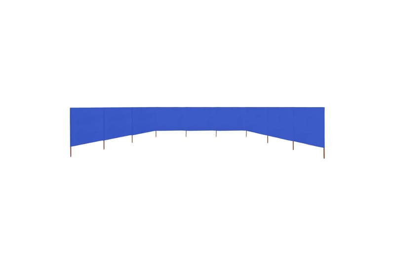 9-Panels Læsejl 1200x120 cm Stof Azurblå - Blå - Sikkerhed & læhegn altan - Afskærmning & vindsejl - Skærm