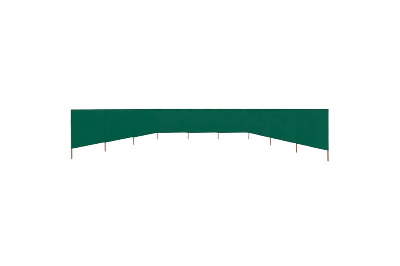 9-Panels Læsejl 1200x120 cm Stof Grøn - Grøn - Sikkerhed & læhegn altan - Afskærmning & vindsejl - Skærm