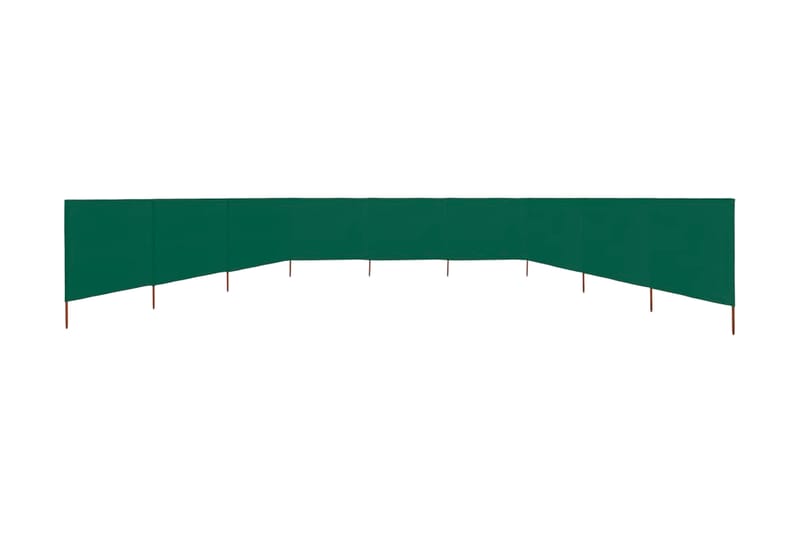 9-Panels Læsejl 1200x80 cm Stof Grøn - Grøn - Sikkerhed & læhegn altan - Afskærmning & vindsejl - Skærm