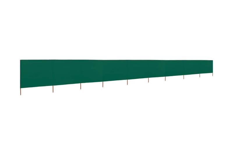 9-Panels Læsejl 1200x80 cm Stof Grøn - Grøn - Sikkerhed & læhegn altan - Afskærmning & vindsejl - Skærm