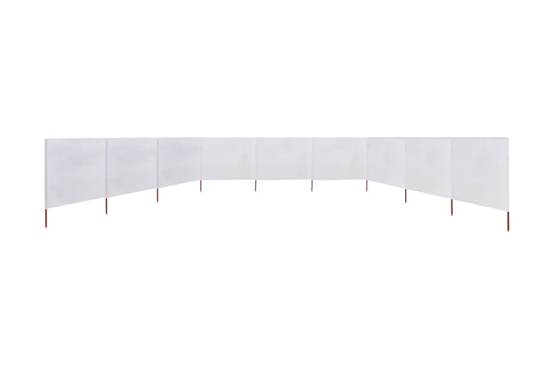 9-Panels Læsejl 1200x160 cm Stof Sandhvid - Hvid - Havemøbler - Solafskærmning - Afskærmning & vindsejl