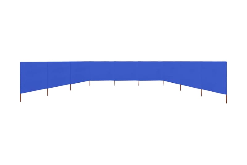 9-Panels Læsejl 1200x160 cm Stof Azurblå - Blå - Sikkerhed & læhegn altan - Afskærmning & vindsejl - Skærm