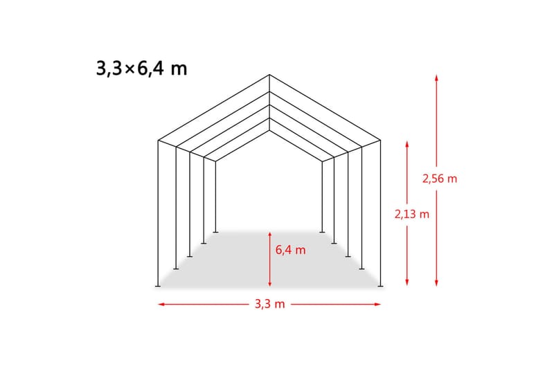 Flytteligt Læskur Til Husdyr Pvc 550 G/M² 3,3x6,4 M grøn - Havemøbler - Solafskærmning - Afskærmning & vindsejl