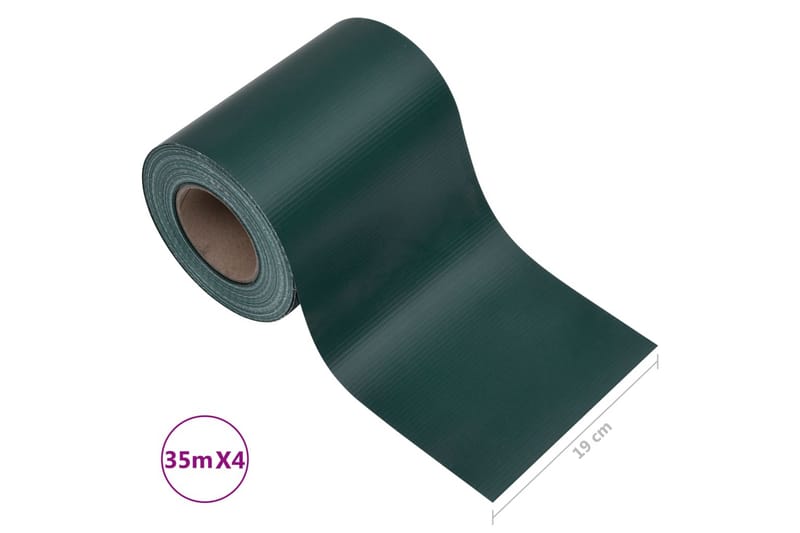 Haveskærm 35x0,19 m 4 Stk. Pvc Mat Grøn - Grøn - Havemøbler - Solafskærmning - Afskærmning & vindsejl
