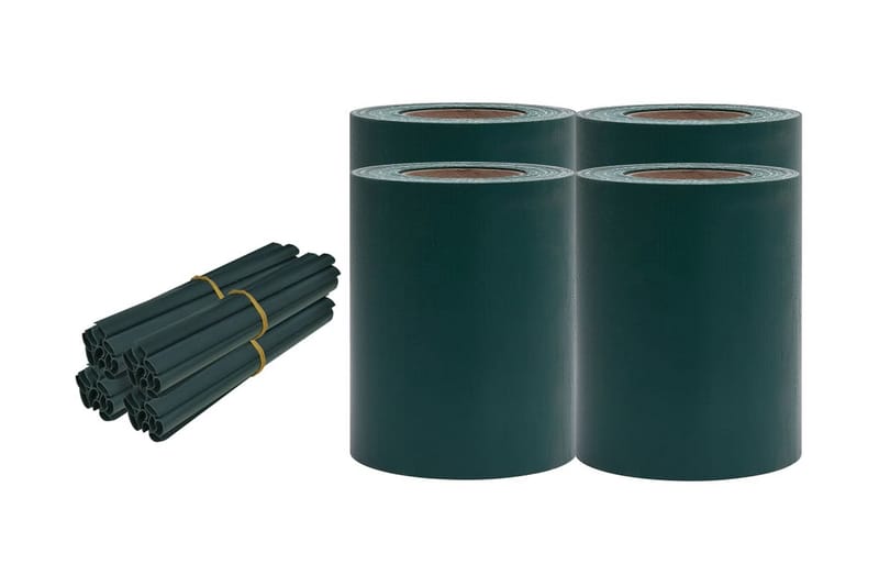 Haveskærm 35x0,19 m 4 Stk. Pvc Mat Grøn - Grøn - Havemøbler - Solafskærmning - Afskærmning & vindsejl