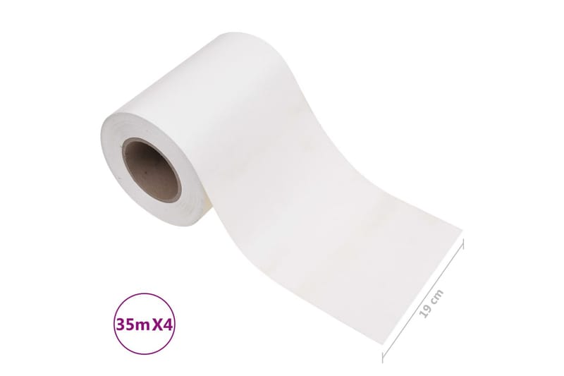 Haveskærm 35x0,19 m 4 Stk. Pvc Hvid - Hvid - Havemøbler - Solafskærmning - Afskærmning & vindsejl