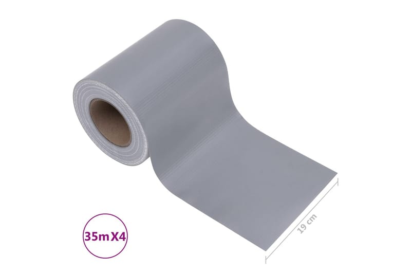 Haveskærm 35x0,19 m 4 Stk. Pvc Mat Lysegrå - Grå - Havemøbler - Solafskærmning - Afskærmning & vindsejl