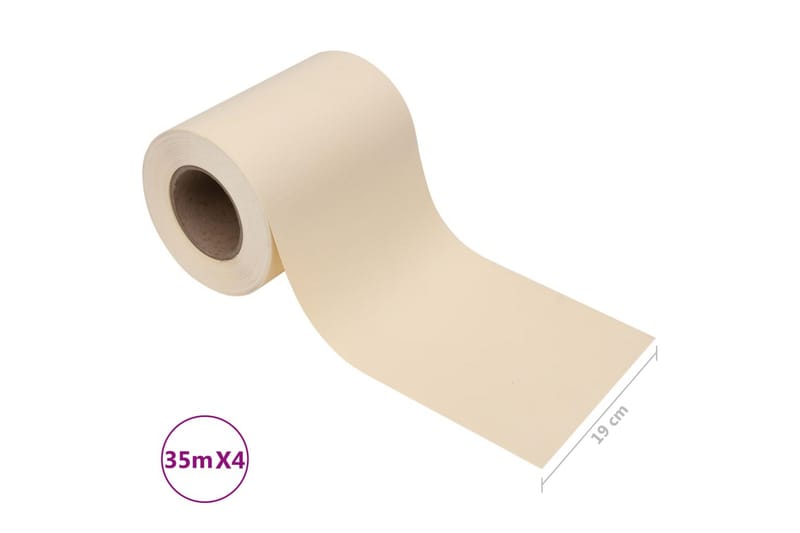 Haveskærm 35x0,19 m 4 Stk. Pvc Cremefarvet - Creme - Havemøbler - Solafskærmning - Afskærmning & vindsejl