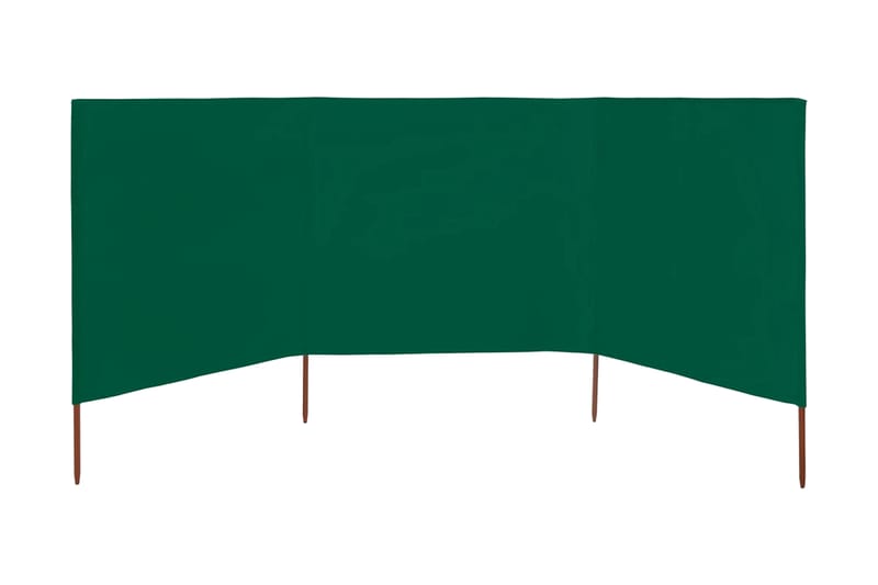 3-Panels Læsejl 400x160 cm Stof Grøn - Grøn - Havemøbler - Solafskærmning - Afskærmning & vindsejl - Skærm