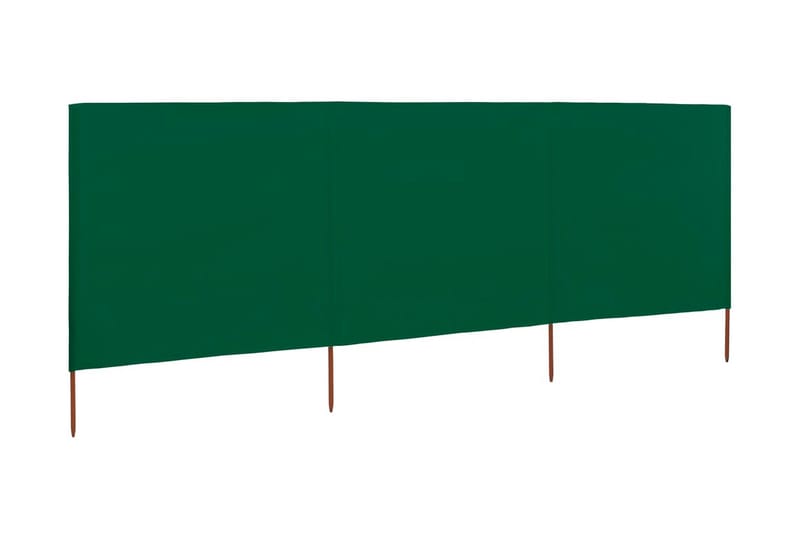 3-Panels Læsejl 400x160 cm Stof Grøn - Grøn - Havemøbler - Solafskærmning - Afskærmning & vindsejl - Skærm