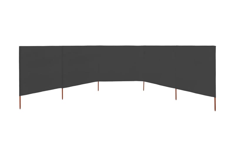 5-Panels Læsejl 600x120 cm Stof Antracitgrå - Grå - Havemøbler - Solafskærmning - Afskærmning & vindsejl - Skærm