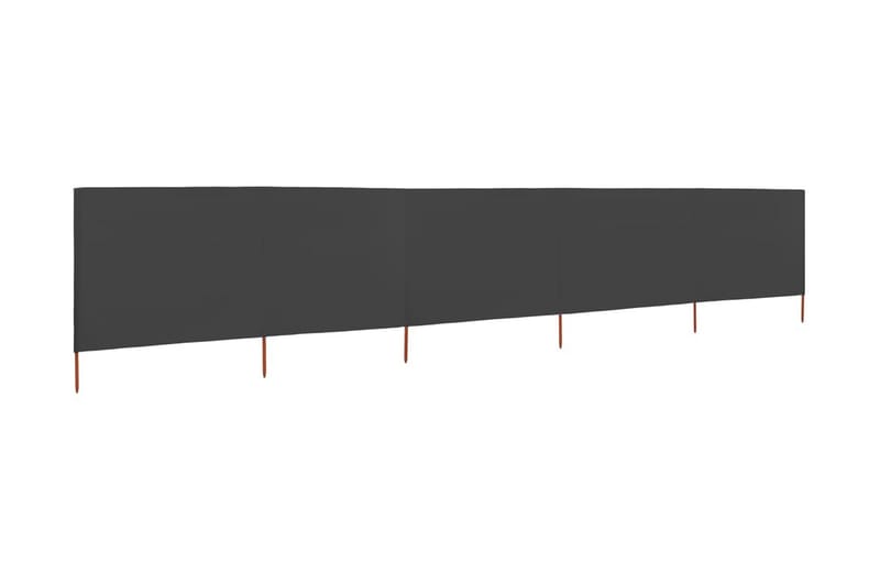 5-Panels Læsejl 600x120 cm Stof Antracitgrå - Grå - Havemøbler - Solafskærmning - Afskærmning & vindsejl - Skærm