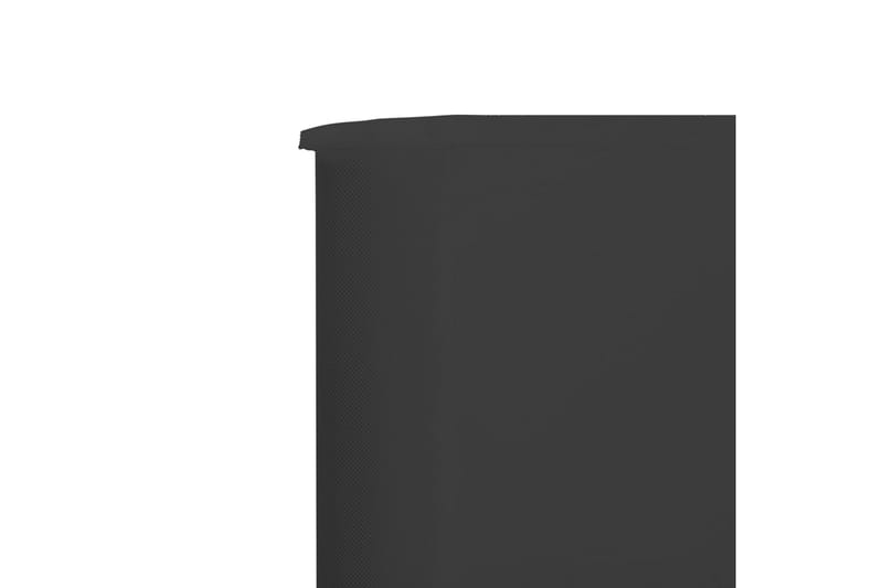 9-Panels Læsejl 1200x120 cm Stof Antracitgrå - Grå - Sikkerhed & læhegn altan - Afskærmning & vindsejl - Skærm