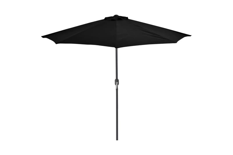 Altanparasol med aluminiumsstang 270x135x245 cm halv sort - Sort - Parasoller