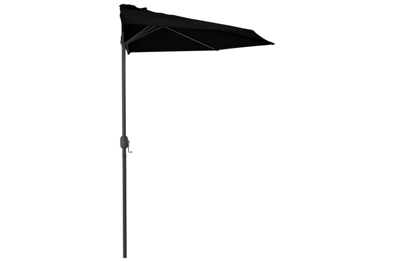 Altanparasol med aluminiumsstang 300x150x253 cm halv sort - Sort - Havemøbler - Solafskærmning - Parasoller