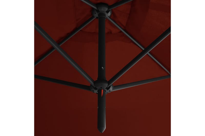 dobbelt parasol med stålstang 600x300 cm terrakotta - Havemøbler - Solafskærmning - Parasoller