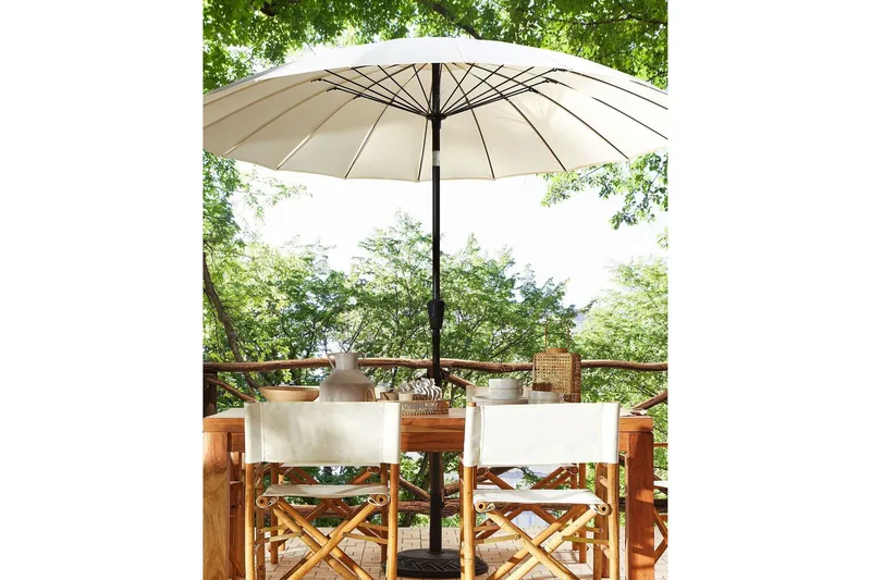 Faenza Parasol 255 cm - Beige/Sort - Havemøbler - Solafskærmning - Parasoller - Balkonparasol