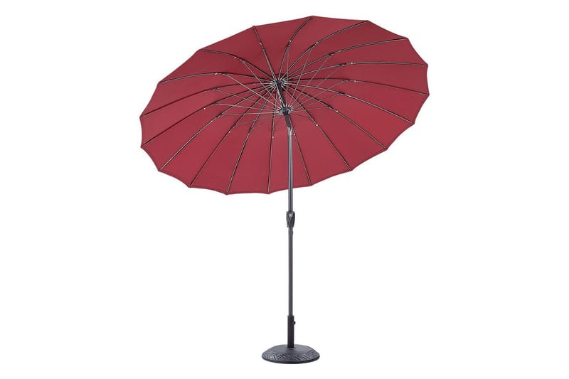Faenza Parasol 255 cm - Rød/Sort - Havemøbler - Solafskærmning - Parasoller - Balkonparasol