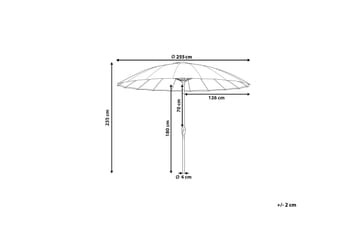 Faenza Parasol 255 cm - Grøn/Sort - Havemøbler - Solafskærmning - Parasoller - Balkonparasol