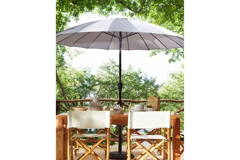 Faenza Parasol 255 cm - Sort/Grå - Havemøbler - Solafskærmning - Parasoller - Balkonparasol
