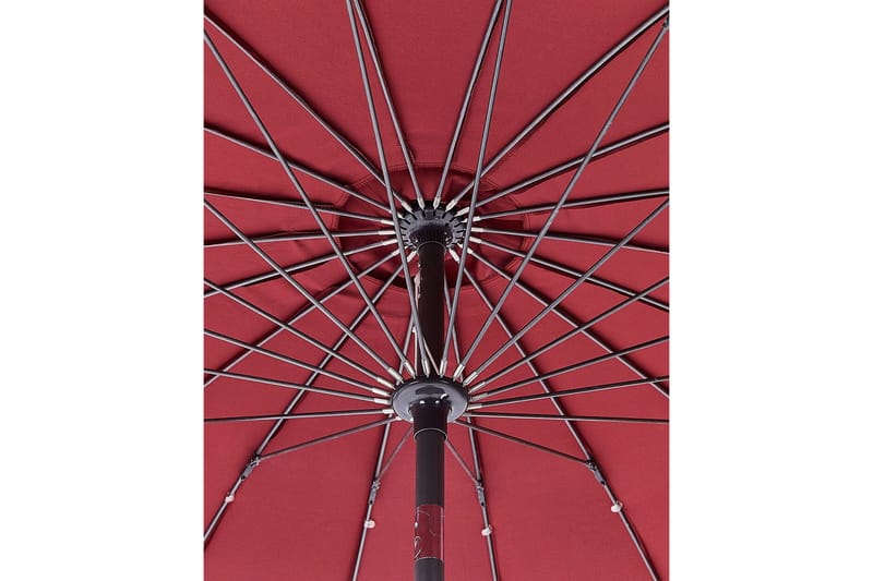 Faenza Parasol 255 cm - Rød/Sort - Havemøbler - Solafskærmning - Parasoller - Balkonparasol